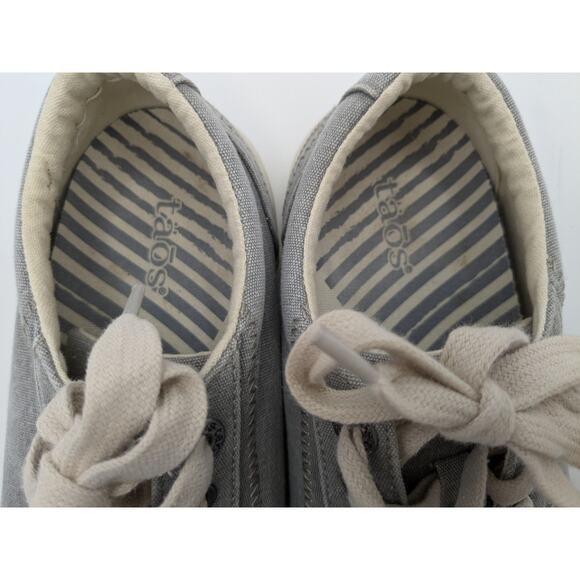 Taos Star Gray Canvas Comfort Sneakers Size 7 Wide - Picture 8 of 9